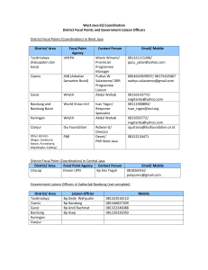 West Java EQ – District Focal Points