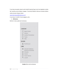 E-Learning merupakan sebuah web interaktif yang berfungsi untuk