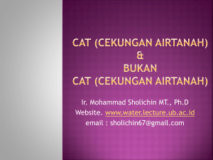 cat (cekungan airtanah) - Ir. Moh. Sholichin, MT,Ph.D