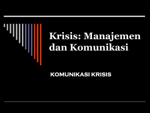 Manajemen dan Komunikasi Krisis