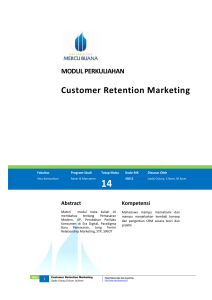 Modul Customer Retention Marketing [TM15]