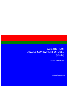 INSTALASI ORACLE CONTAINER FOR J2EE (OC4J)