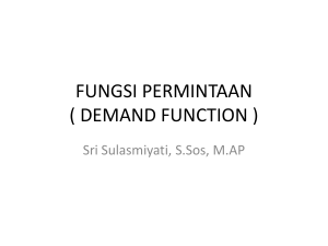 fungsi permintaan ( demand function )
