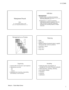 Manajemen Proyek