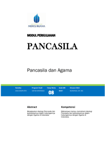 Modul Pancasila [TM9]. - Universitas Mercu Buana