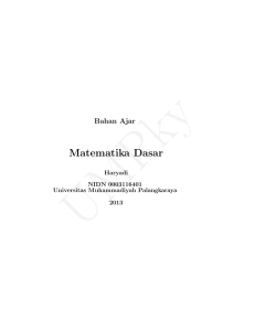 Matematika Dasar - Universitas Muhammadiyah Palangka Raya