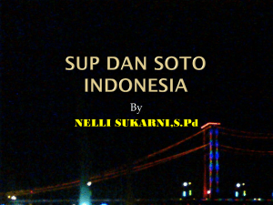 Sup dan soto indonesia - SMK Negeri 6 Palembang
