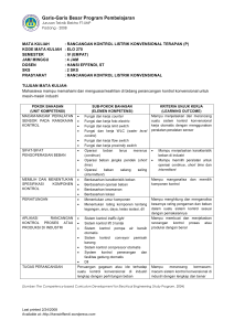 Garis-Garis Besar Program Pembelajaran