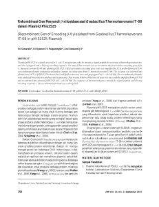 Rekombinasi Gen Penyandi - Journal | Unair