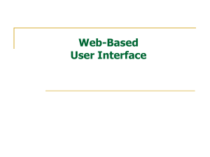 web based user interface