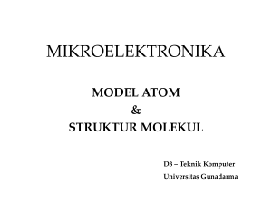 1. Model Atom dan Struktur Molekul