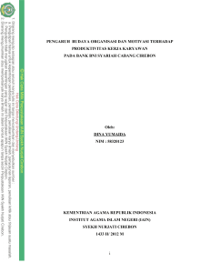 i PENGARUH BUDAYA ORGANISASI DAN MOTIVASI TERHADAP