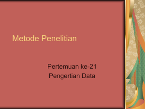 Metode Penelitian - Binus Repository