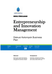 Modul Entrepreneurship and Innovation Management [TM15]