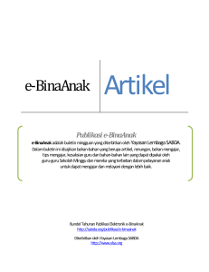 Artikel e-BinaAnak - SABDA