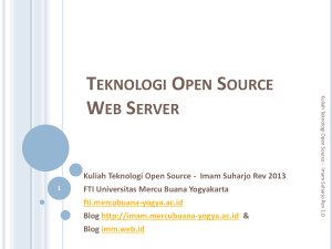 Server Web (Php + Mysql) - Universitas Mercu Buana Yogyakarta