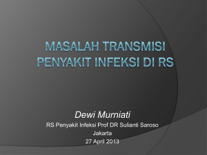 Masalah transmisi penyakit infeksi di RS