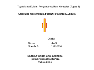 Materi kuliah (contoh cover tugas)