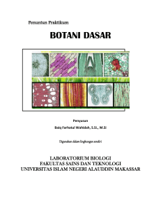 botani dasar - Biologi UIN Alauddin Makassar