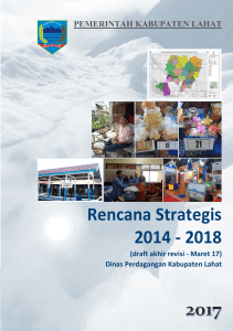 Rencana Strategis 2014 - 2018 - Dinas Perdagangan Kabupaten