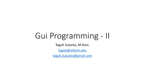 Gui Programming - II