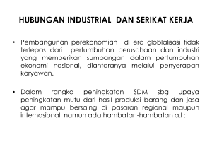 hubungan industrial dan serikat kerja - Pendidikan Ekonomi