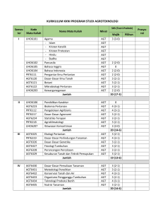 kurikulum kkni program studi agroteknologi