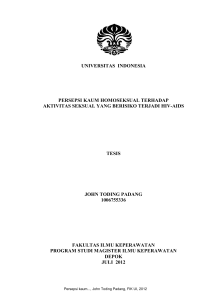 universitas indonesia persepsi kaum homoseksual terhadap