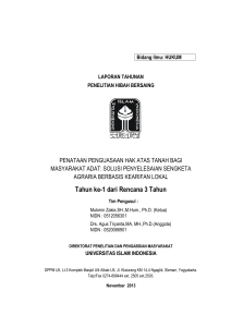 Penataan Penguasaan Hak Atas Tanah Bagi Masyarakat Adat