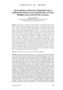pengaruh e-wom dan persepsi nilai terhadap - E