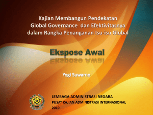 Kajian Membangun Pendekatan Global Governance