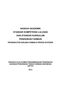 naskah akademik standar kompetensi lulusan dan standar