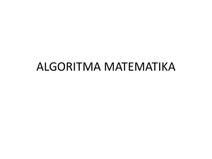 algoritma matematika - Bina Darma e