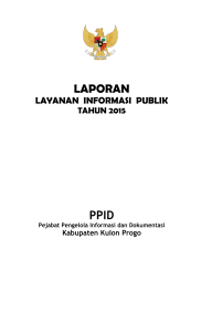 Tahun 2015 - PPID - Pemerintah Kabupaten Kulon Progo
