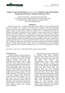 Analisis Variasi Genetik Melon - e