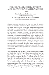 perlindungan dan kesejahteraan anak dalam perkawinan di bawah
