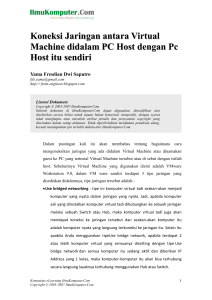 Koneksi Jaringan antara Virtual Machine didalam PC Host dengan