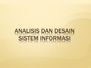 Analisis dan perancangan sistem