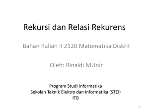 Rekursi dan Relasi Rekurens (2014)
