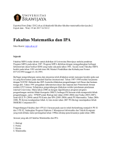 Fakultas Matematika dan IPA