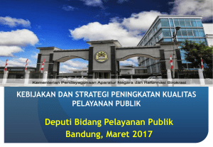 Deputi Bidang Pelayanan Publik Bandung, Maret 2017
