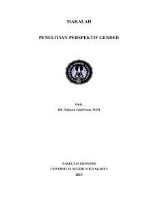 makalah penelitian perspektif gender