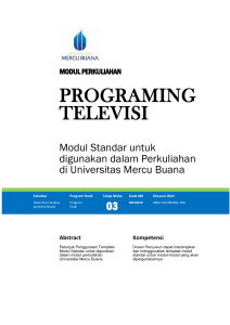 Modul TV Programming [TM3]