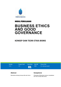 modul perkuliahan business ethics and good governance konsep