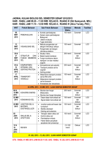 Jadwal Kelas A dan B