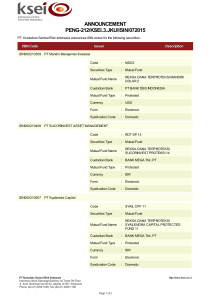 ANNOUNCEMENT PENG-212/KSEI.3.JKU/ISIN/072015