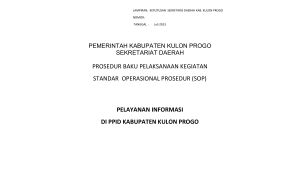 SOP Pelayanan Informasi - Pemerintah Kabupaten Kulon Progo
