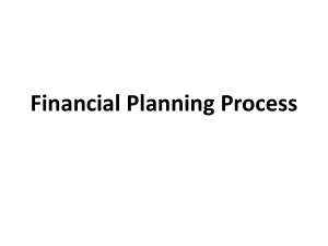 The Financial Planning Process The Financial Planning Process