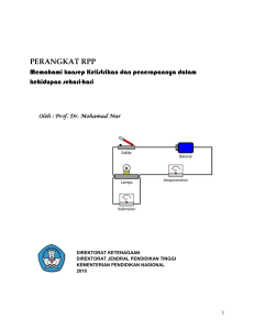 Rencana Pelaksanaan Pembelajaran SMP Listrik Dinamis