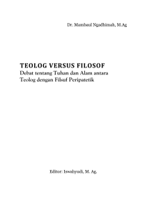 teolog versus filosof - Research Repository of IAIN Ponorogo